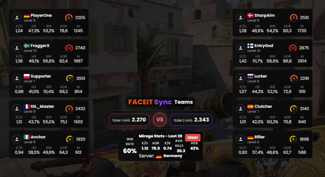 Lobby teams overlay Preview