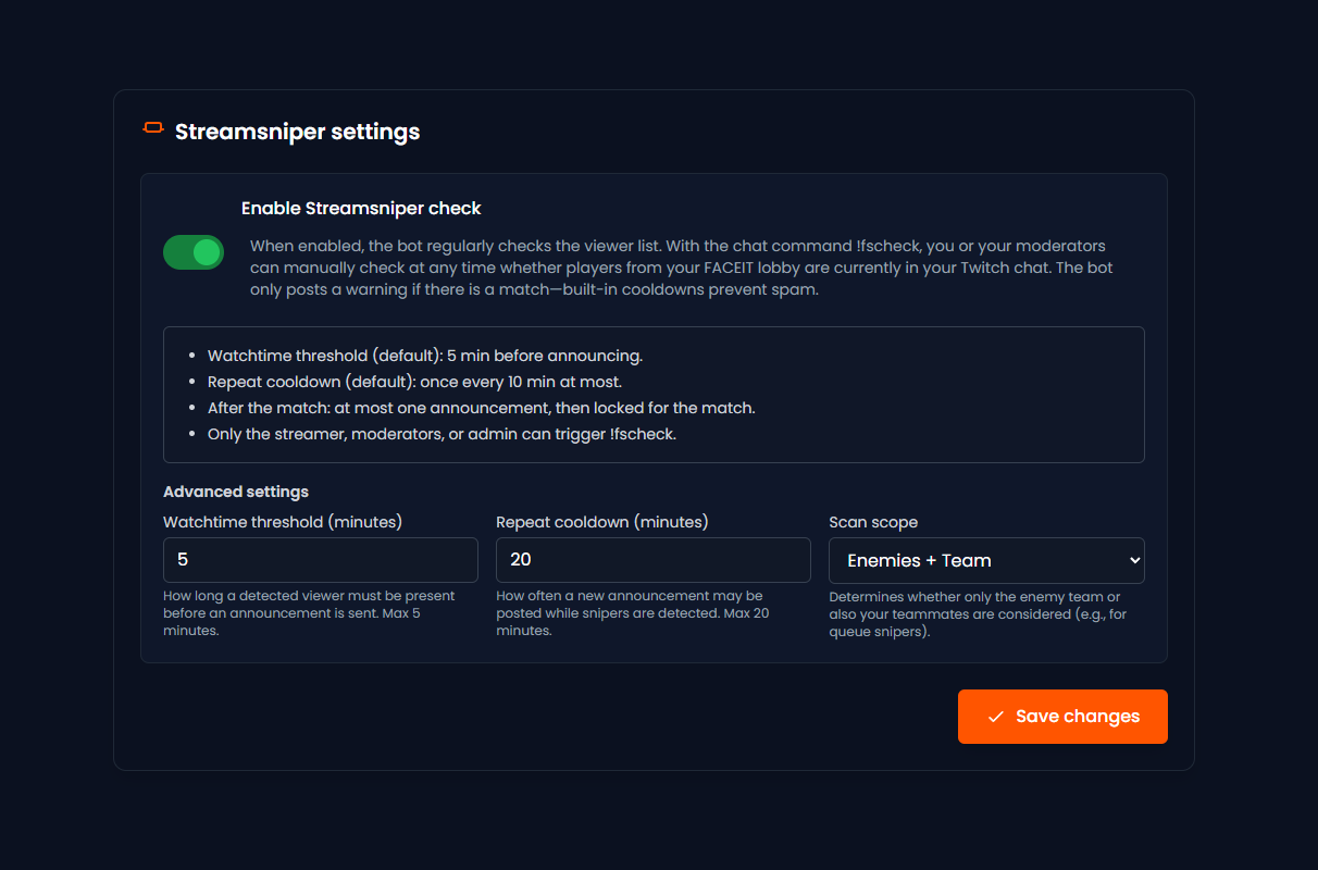 Automatically detect Streamsniper Preview